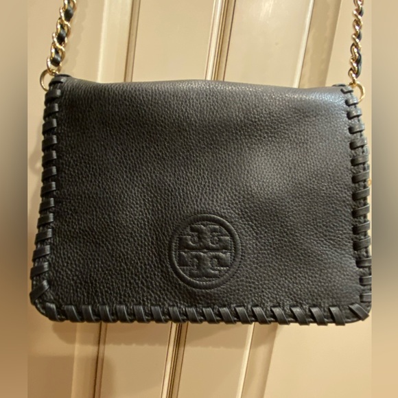 Tory Burch Black Crossbody with Chain Accent - Picture 1 of 14